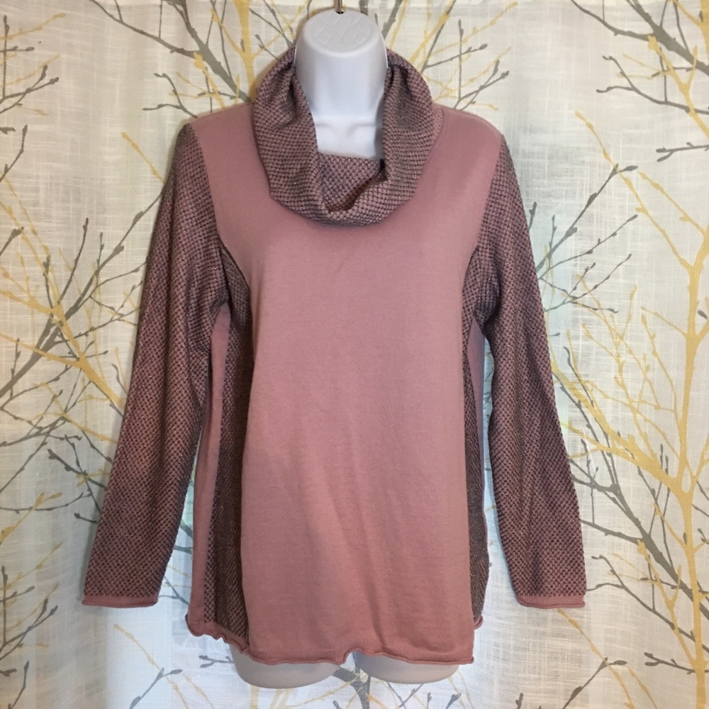 Soft Pink Cowl Neck Sweater